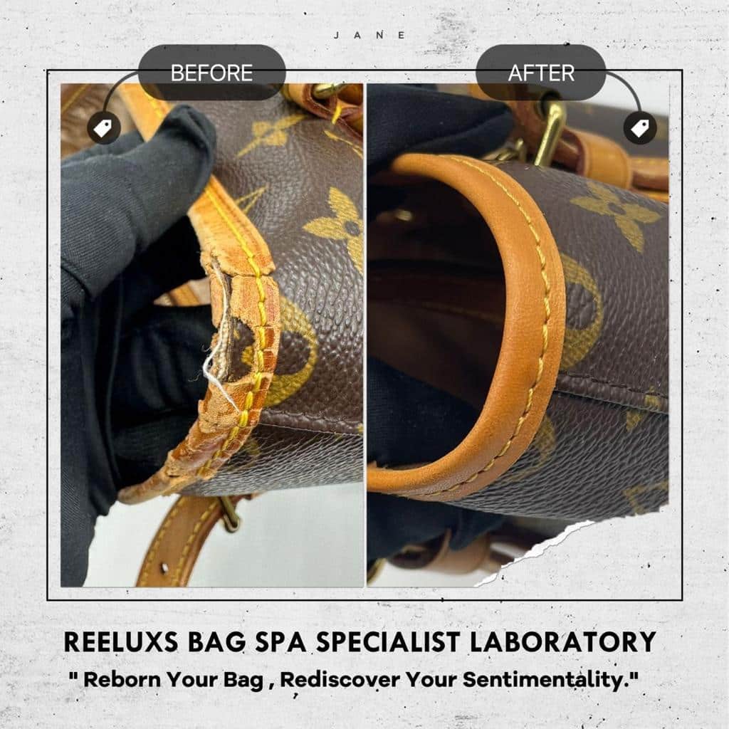 LOUIS VUITTON Epi Leather Oil Edge Melted Damaged Fully Refurbishment -  Reeluxs Bag Spa Specialist Singapore