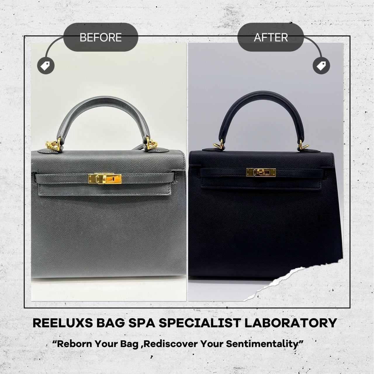 HERMES KELLY Chemical Faded Damaged Nano Colour Refreshing Treatment -  Reeluxs Bag Spa Specialist Singapore