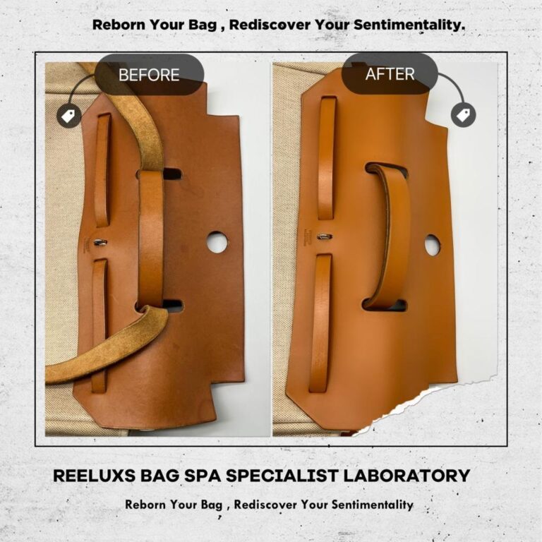 Hermès Herbag Leather Cover Stain Restoration