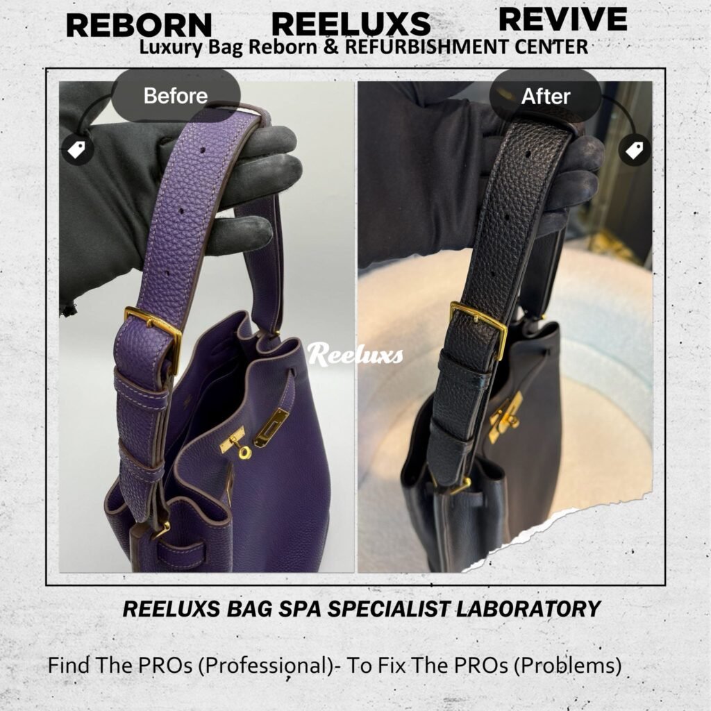 So Kelly Bucket Bag Togo leather Color Faded Leather Scratches Change to… — frame 4