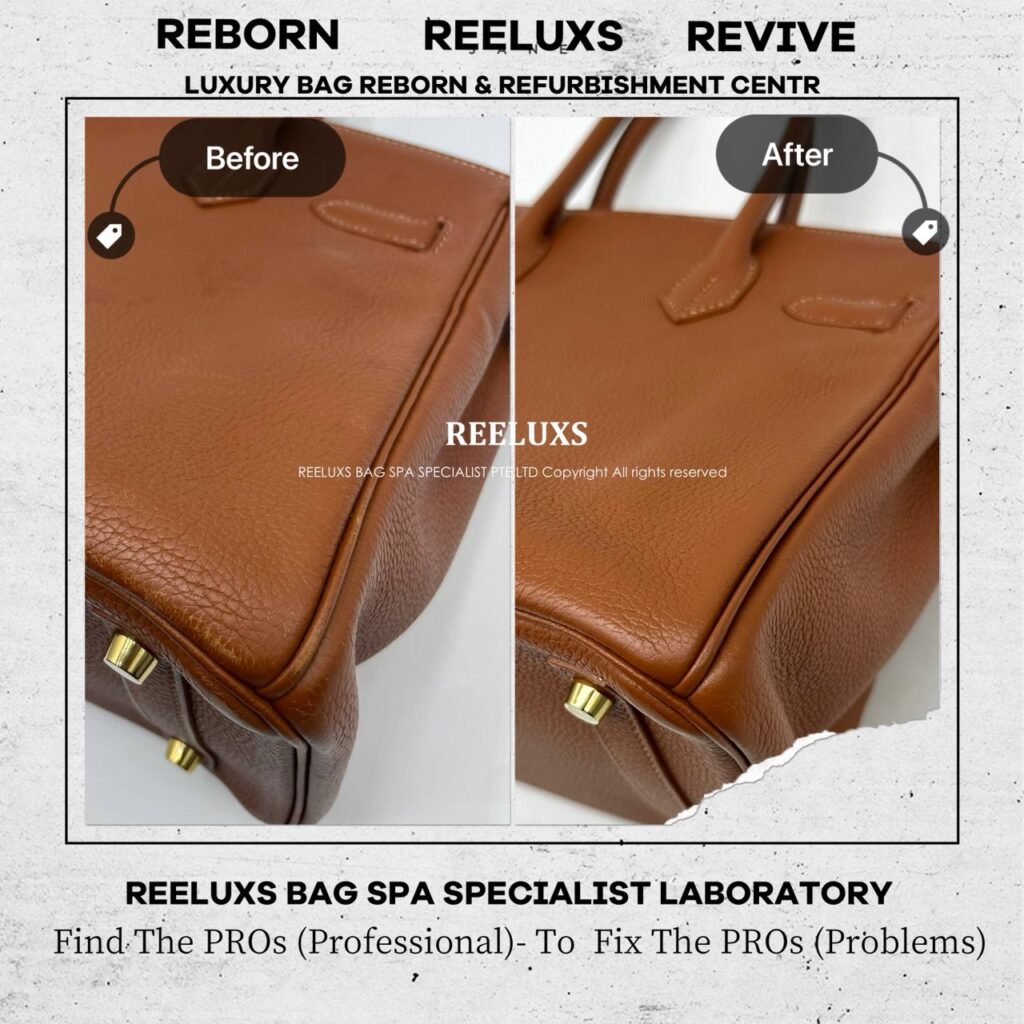 BIRKIN TOGO LEATHER COGNAC BROWN WITH GOLD HARDWARE MOLD SPOT OXIDATION CORNER… — frame 2