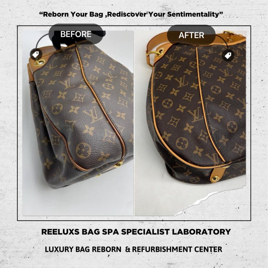 GALLIERA MONOGRAM CANVAS WITH VACHETTA LEATHER HEAVY BLACK MARK STAINS — frame 1