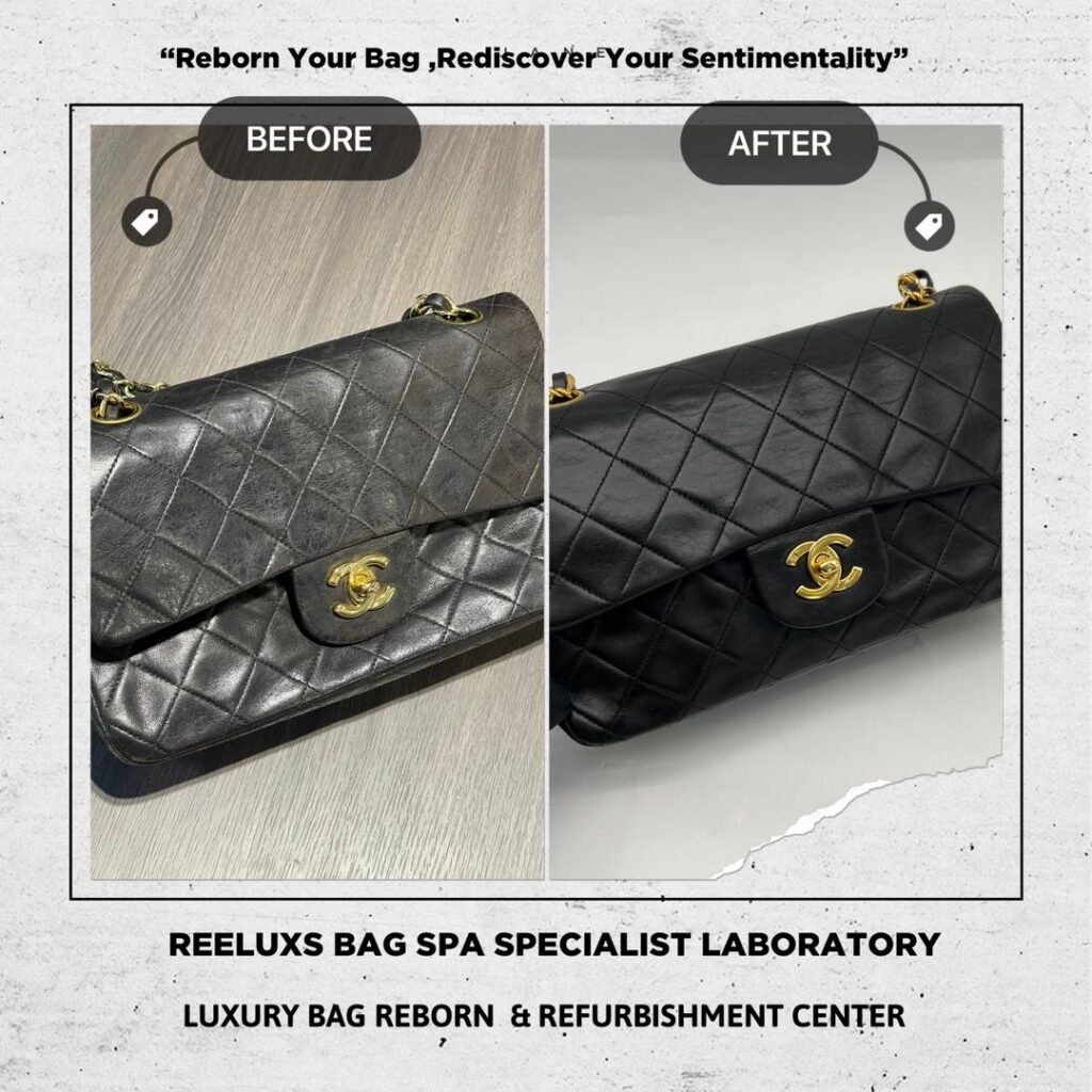CLASSIC DOUBLE FLAP BLACK LAMBSKIN LEATHER QUILTED SHOULDER BAG CHAIN LEATHER OXIDATION… — frame 1
