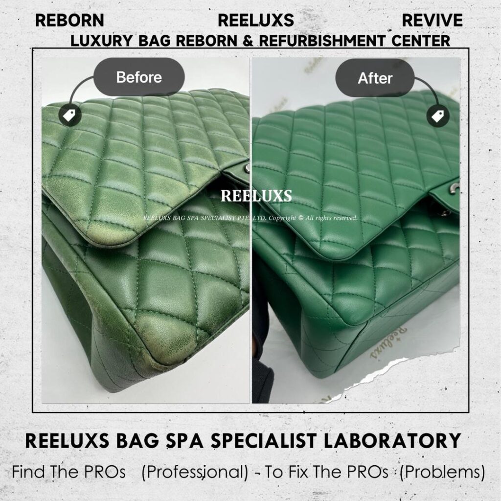CLASSIC FLAP BAG LAMBSKIN LEATHER DISCOLORATION — frame 1