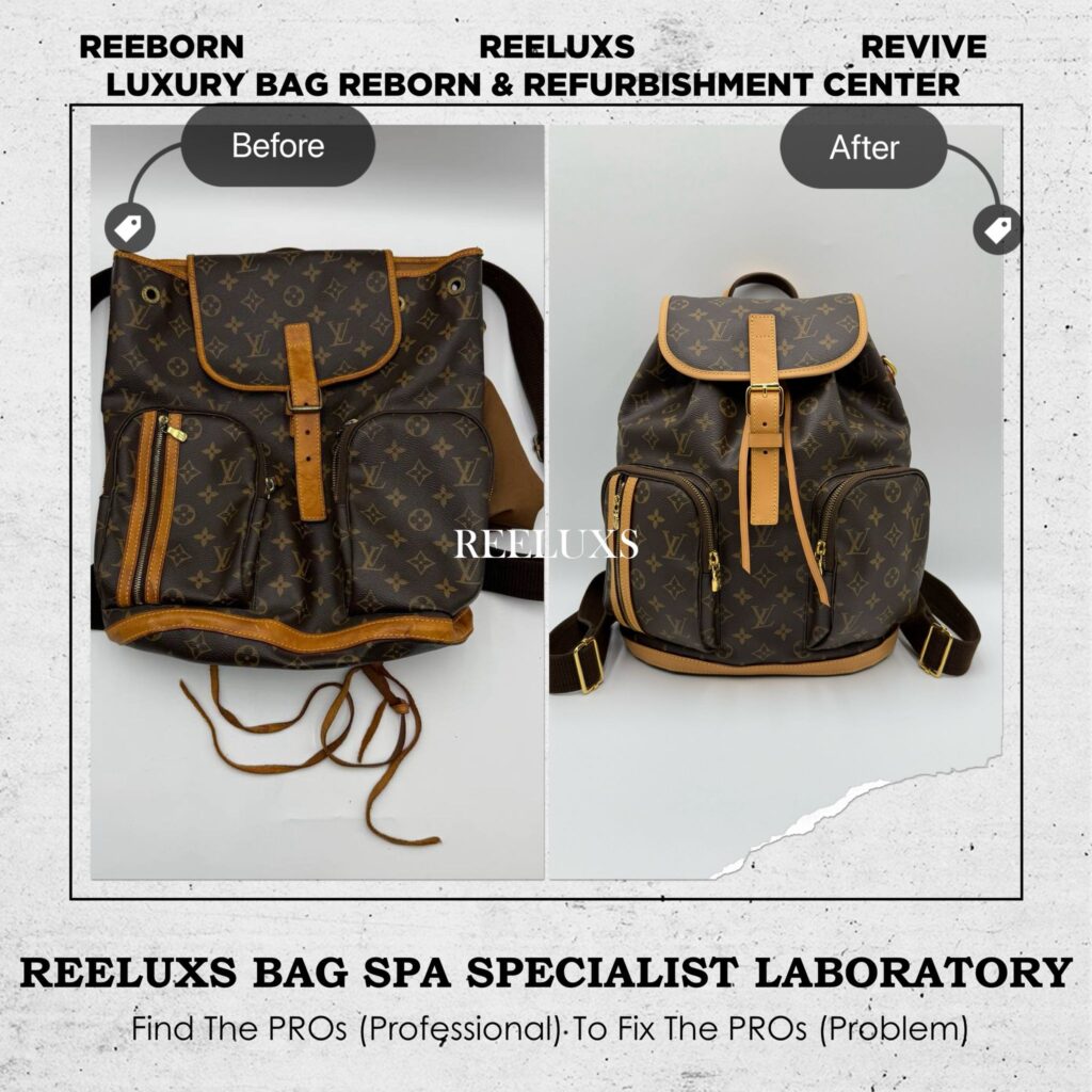 MONOGRAM CANVAS BOSPHORE BACKPACK WITH VACHETTA LEATHER METAL TARNISH LEATHER BROKEN OXIDATION… — frame 1