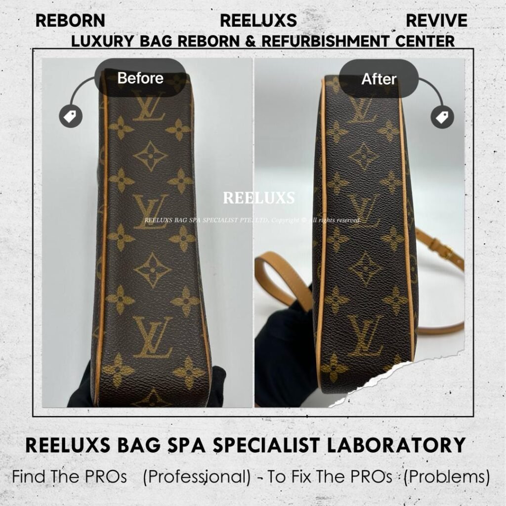 REPORTER SHOULDER BAG MONOGRAM CANVAS WITH VECHETTA LEATHER INNER LINNING OXIDATION DAMAGE… — frame 2