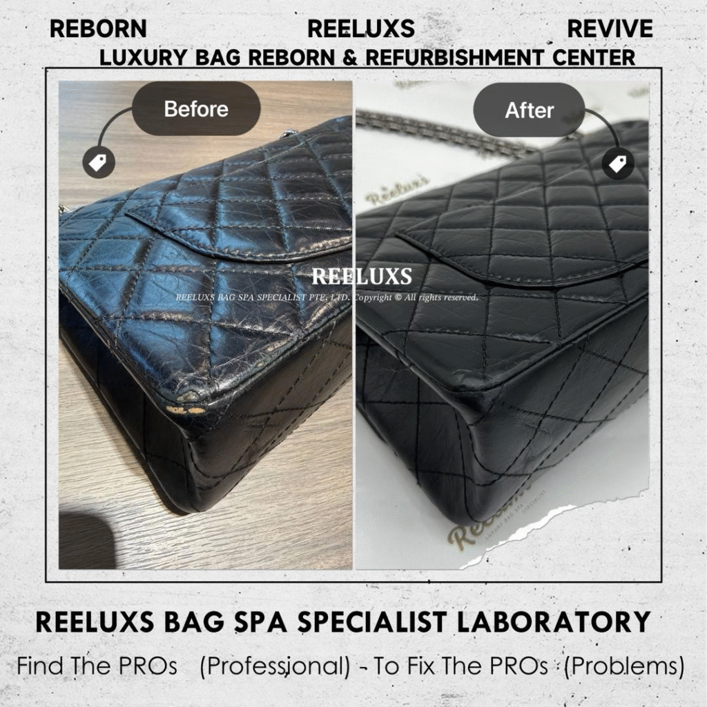 CALFSKIN LEATHER SCRATCHES AND DISCOLORATION COLOR RESTORATION SCRATCHES RESTORATION INTERIOR EXTERIOR — frame 1