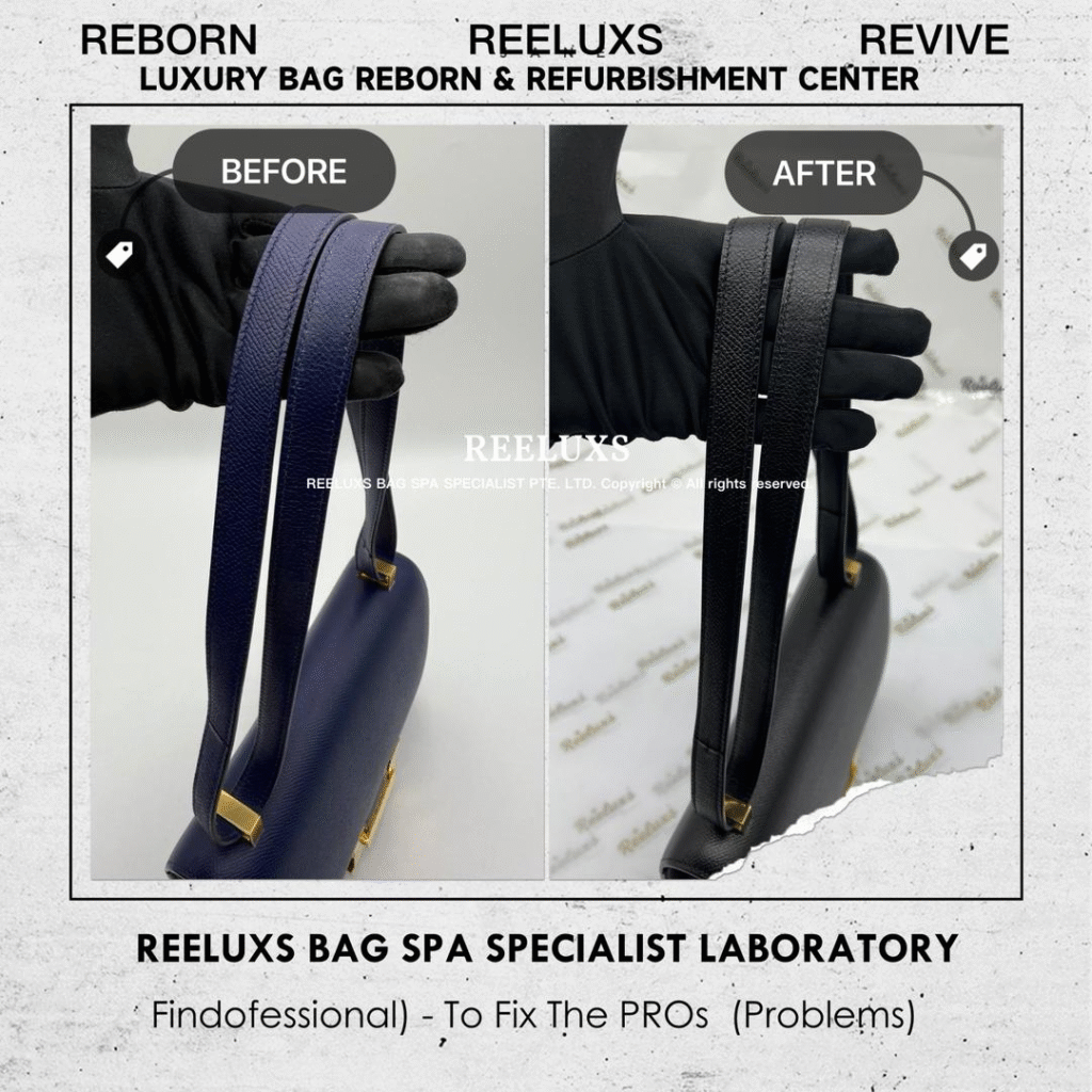 CONSTANCE EPSOM LEATHER BLUE ÉLECTRIQUE CHANGE TO BLACK COLOR — frame 4