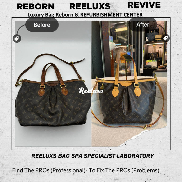 Louis Vuitton PALERMO PM MONOGRAM CANVAS WITH VACHETTA LEATHER OXIDATION REFURBISHMENT