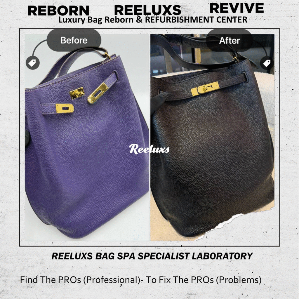 KELLY HOBO CLEMENCE LEATHER IN ULTRAVIOLET PURPLE CHANGE TO BLACK COLOR — frame 1