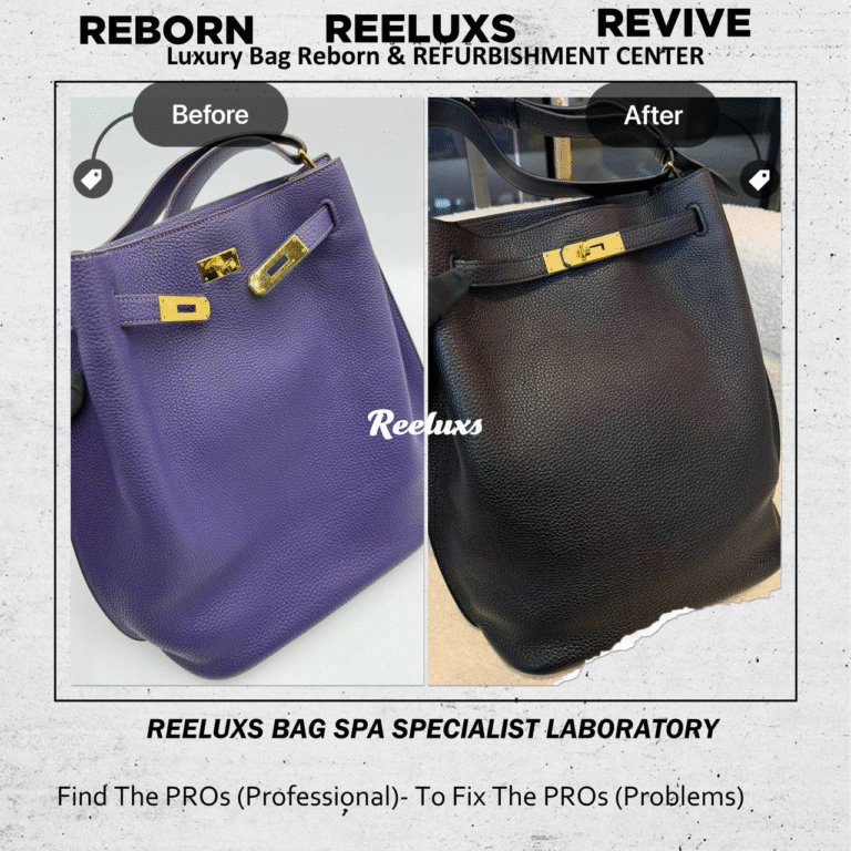 Hermès KELLY HOBO CLEMENCE LEATHER IN ULTRAVIOLET PURPLE CHANGE TO BLACK COLOR