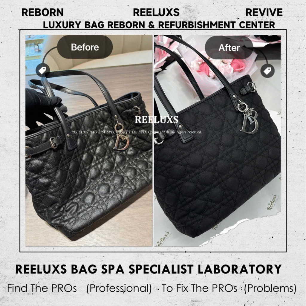 CHRISTIAN DIOR PANAREA TOTE BAG IN BLACK COLOR OXIDATION PEEL OFF — frame 1