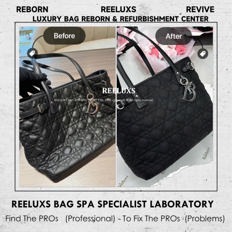 Christian Dior PANAREA TOTE BAG IN BLACK COLOR OXIDATION PEEL OFF REFURBISHMENT