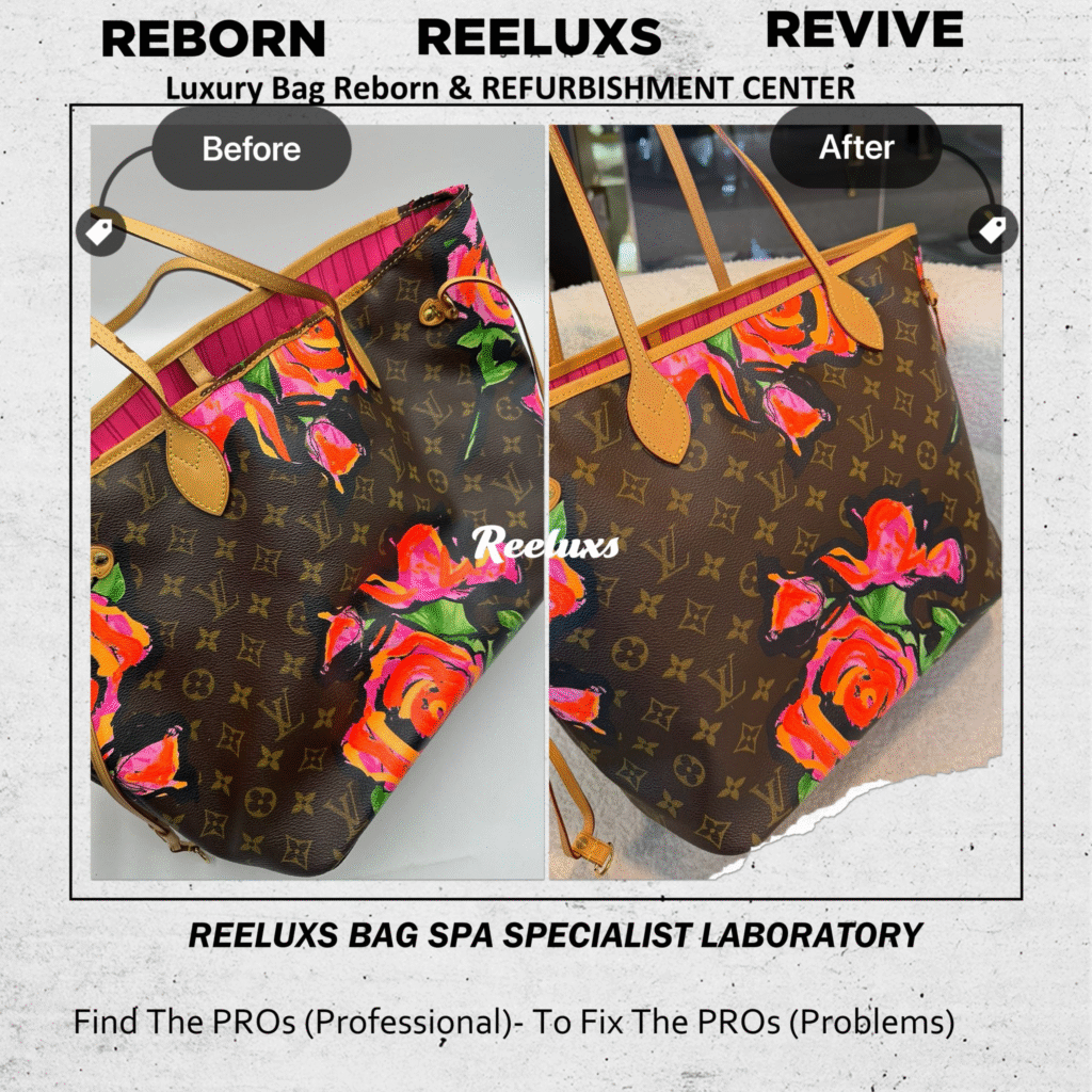 NEVERFULL MONOGRAM CANVAS WITH VACHETTA LEATHER CHAMICAL DAMAGE — frame 1