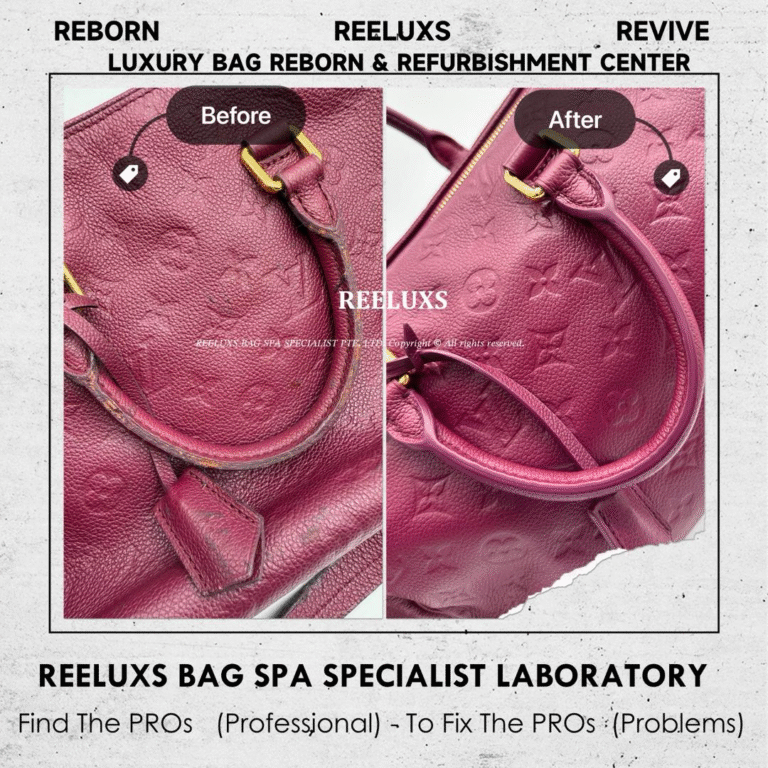 Louis Vuitton SPEEDY BANDOULIÈRE EMPREINTE LEATHER STICKNESS DISCOLORATION OIL EDGED DAMAGED REFURBISHMENT