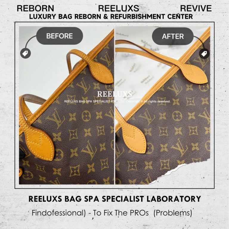 Louis Vuitton NEVERFULL MONOGRAM CANVAS WITH VACHETTA LEATHER REFURBISHMENT