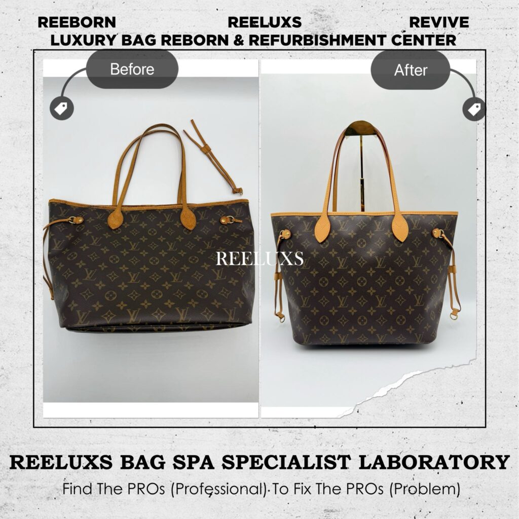 Neverfull Handbag Vachetta leather broken Drawstring broken Vachetta Replacement — frame 1