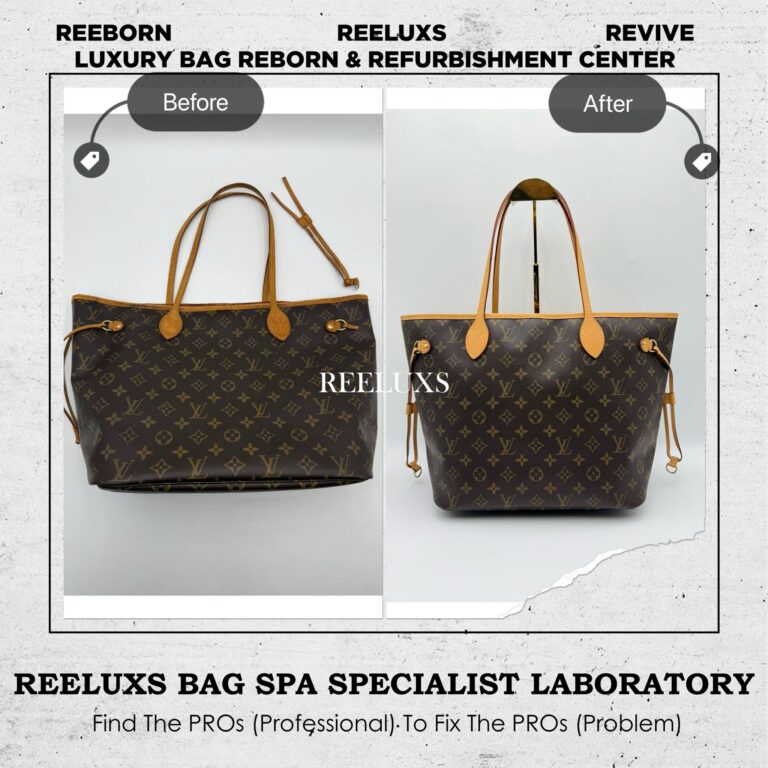 Louis Vuitton Neverfull Handbag Vachetta leather broken Drawstring broken Vachetta Replacement Refurbishment