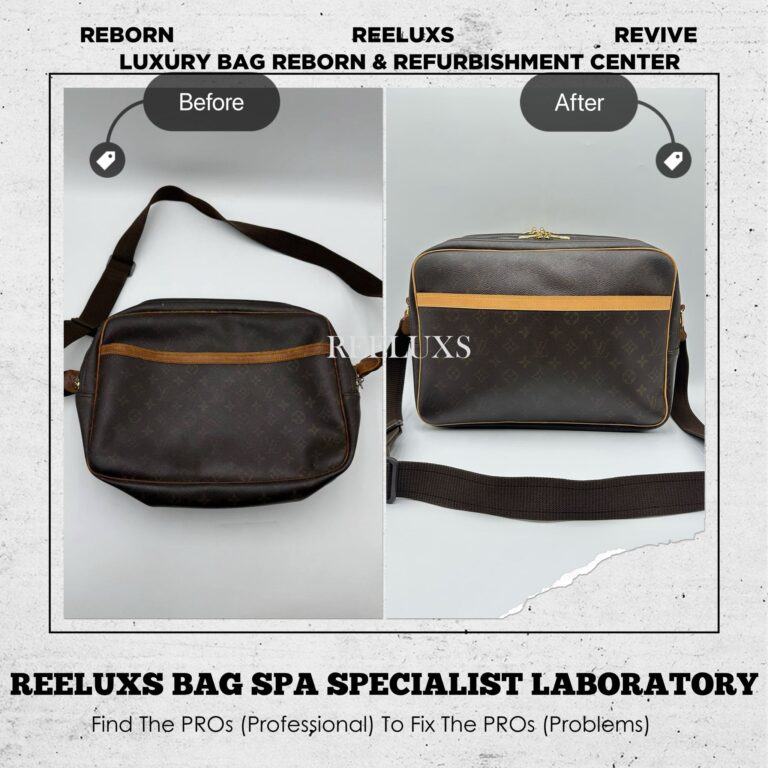 Louis Vuitton Reporter GM bag Vachetta Fully stain Hardware tarnish Vachetta Replacement 24K Gold Platting
