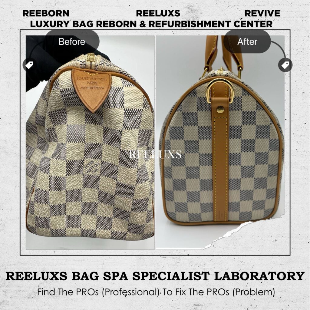 Speedy Handbag Vachetta fully stain heavy wear&tear Vachetta Replacement Long Strap Design… — frame 2
