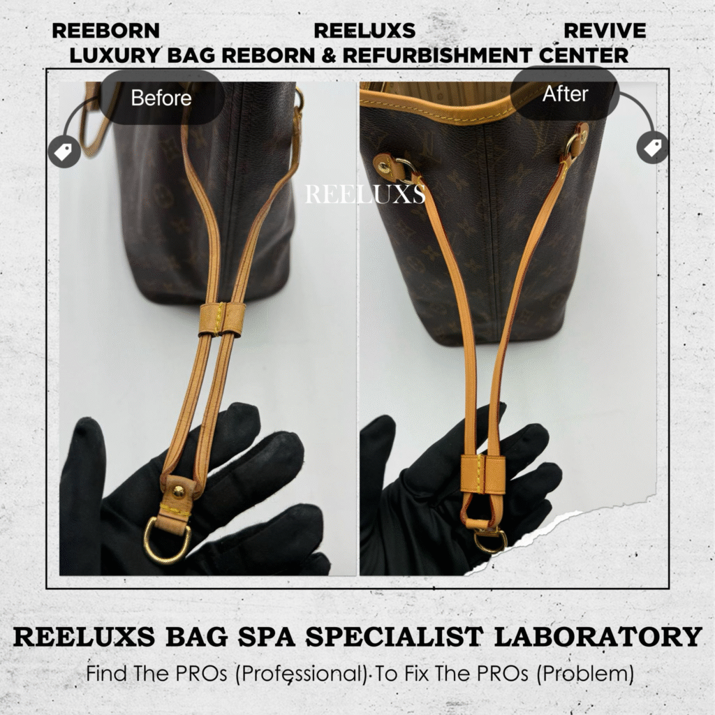 Neverfull Handbag Vachetta Damage — frame 4