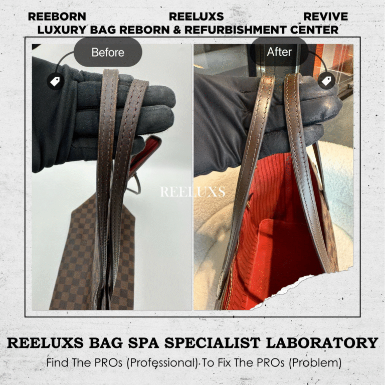 Louis Vuitton Neverfull Handbag Drawstring & Handle Broken Drawstring Replacement Handle Replacement Trim leather Repairing