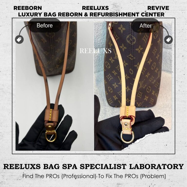 Louis Vuitton Saumur 30 Shoulder Bag Vachetta Oxidation Vachetta Replacement Refurbishment