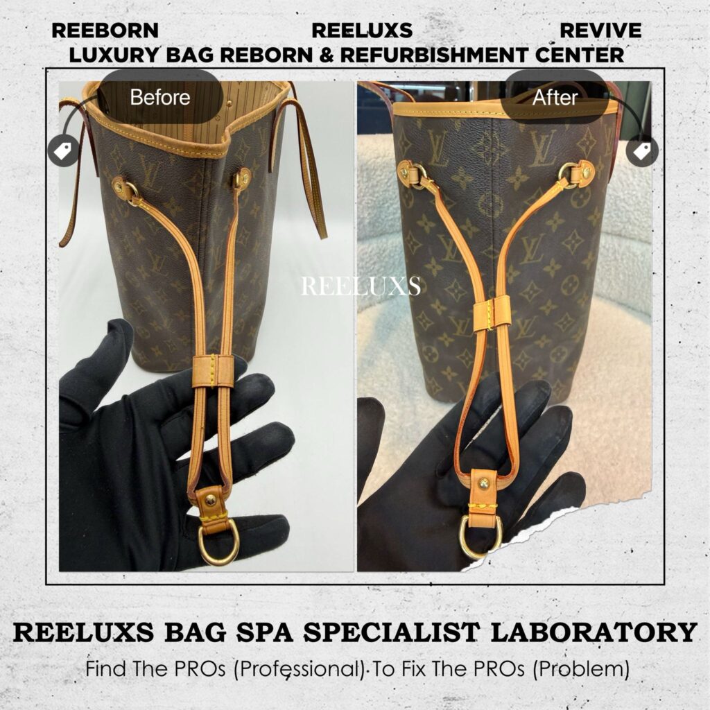 Louis Vuittom Neverfull Bag Vachetta Leather Fully Stain Inner Pocket Coating Layer… — frame 3