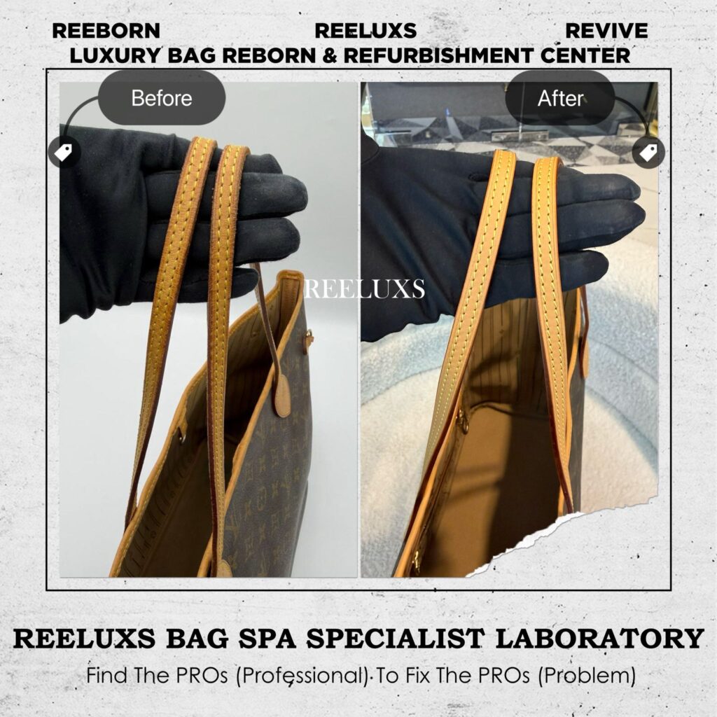 Louis Vuittom Neverfull Bag Vachetta Leather Fully Stain Inner Pocket Coating Layer… — frame 4