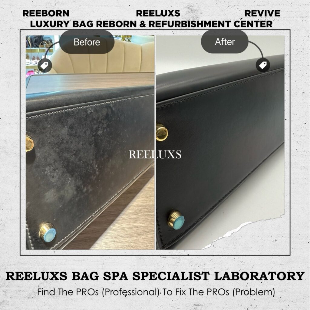 Kelly Handbag Leather Heavy Mold Spot Nano Mold Removal — frame 2