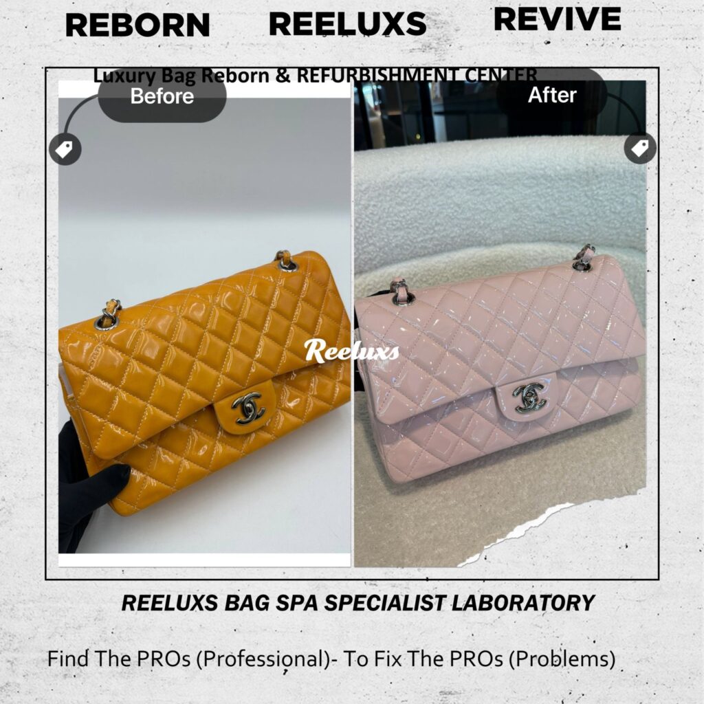 Classic Flap Patent Leather Yellowish Patent Color Oxidation Patent — frame 1