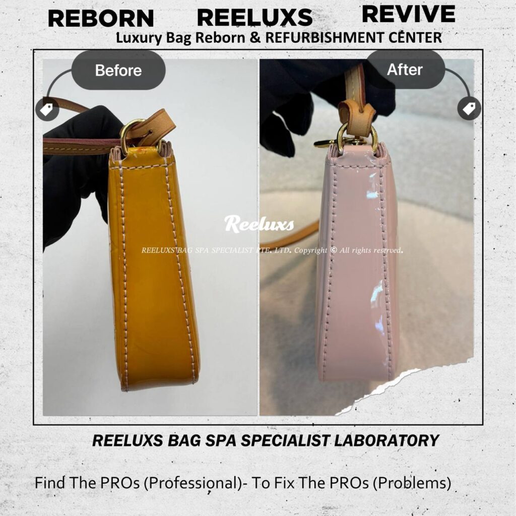 Monogram Vernis Patent Leather Yellowing & Discoloration — frame 4