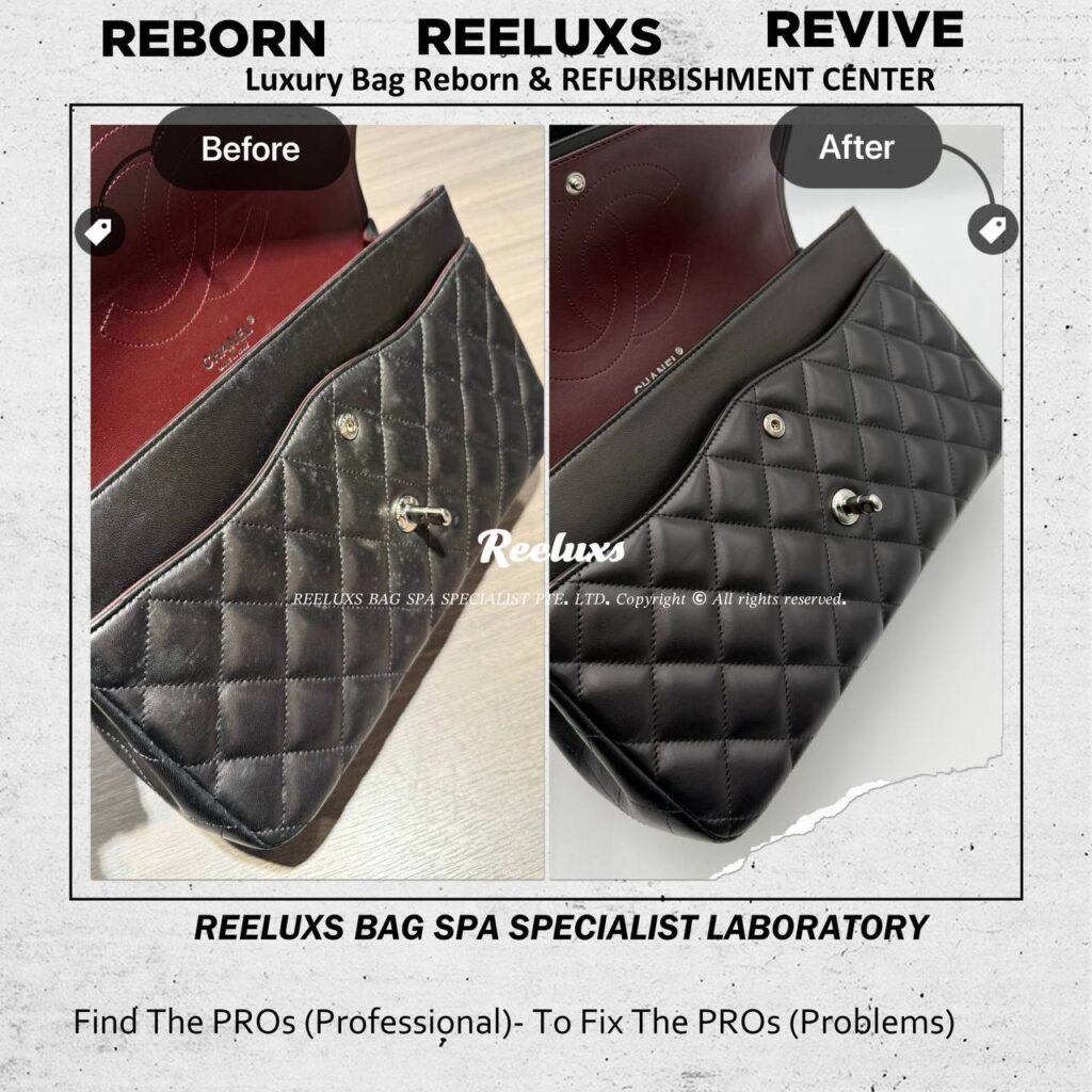 Classic Flap Lambskin Leather Bag Mold Spot Oxidtion Moval Removal — frame 1
