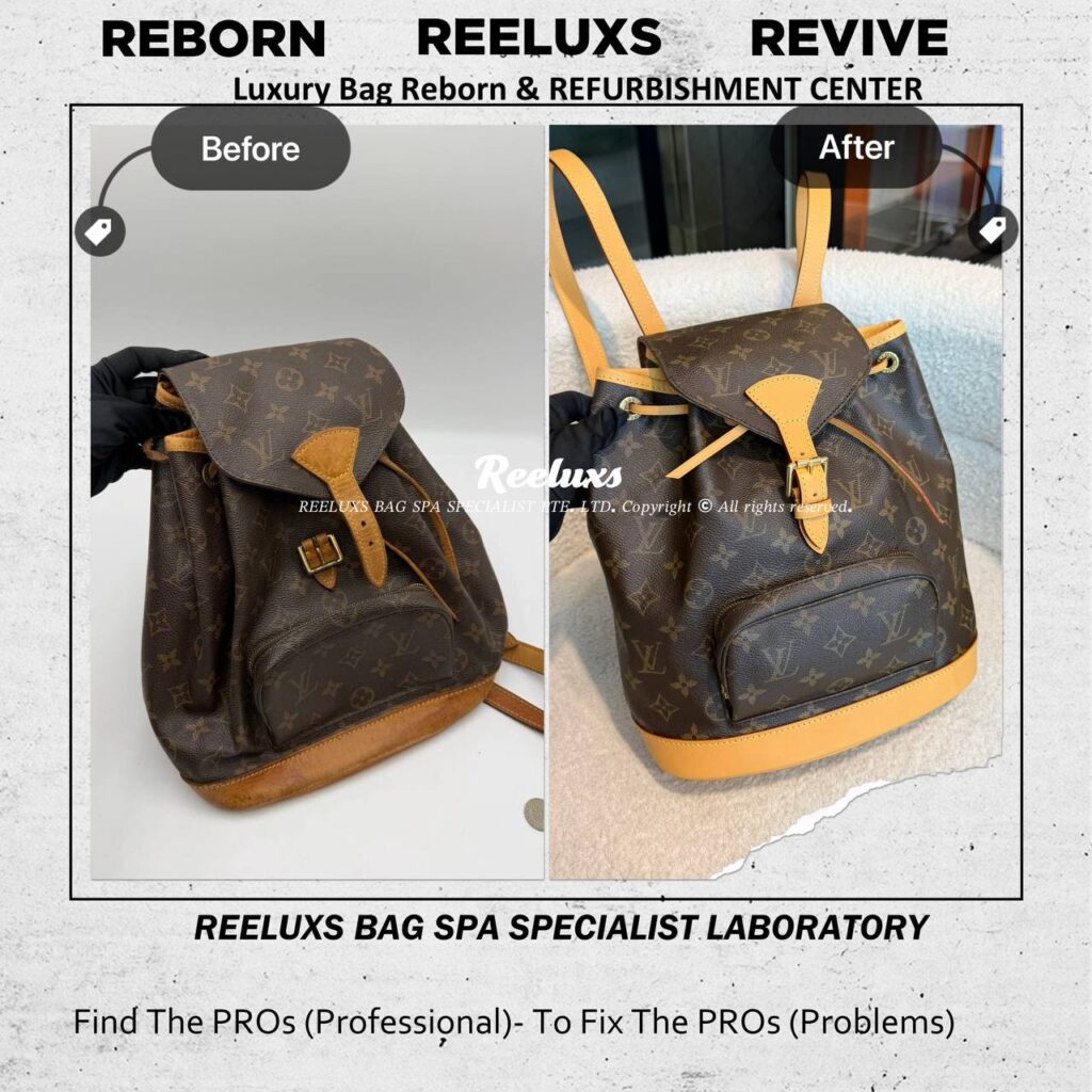 Montsouris MM Monogram Backpack Vachetta Leather Oxidation — frame 1