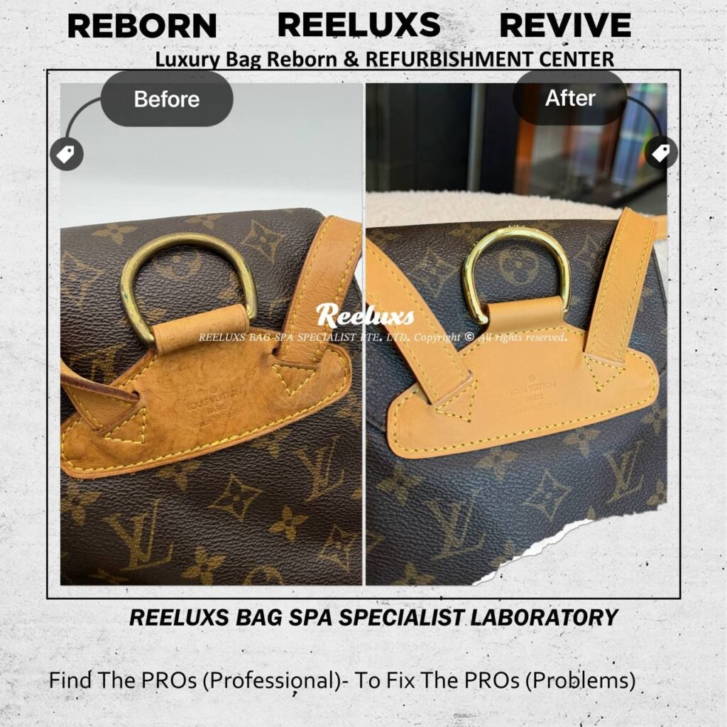 Montsouris MM Monogram Backpack Vachetta Leather Oxidation — frame 3