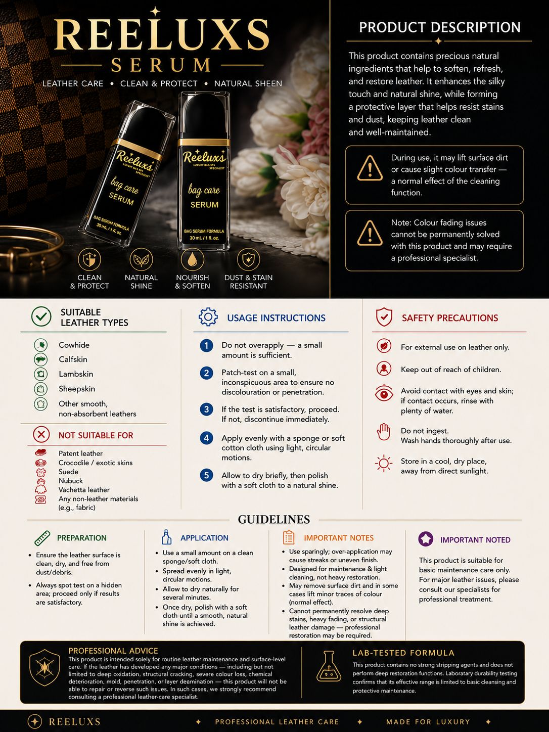 REELUXS LEATHER SERUM Treatment & Care 4 REELUXS LEATHER SERUM Treatment & Care - Image 4