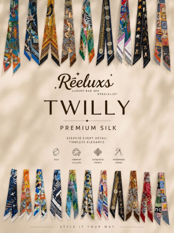 REELUXS Silk Twilly – Versatile Elegance in Every Thread