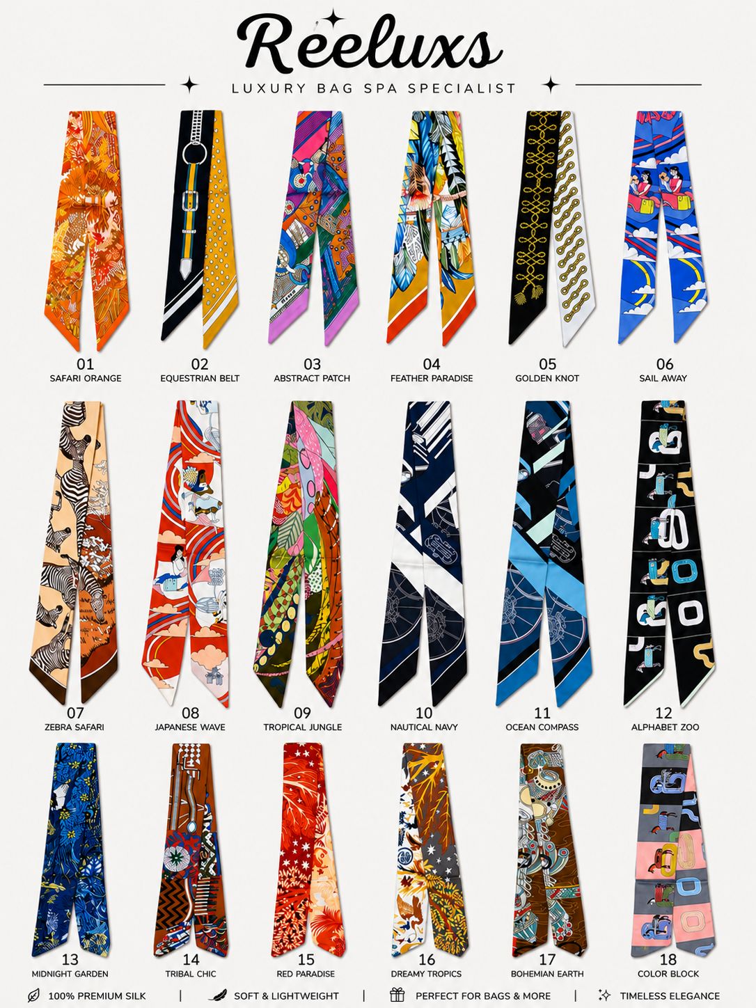 REELUXS Silk Twilly – Versatile Elegance in Every Thread 6 REELUXS Silk Twilly – Versatile Elegance in Every Thread - Image 6