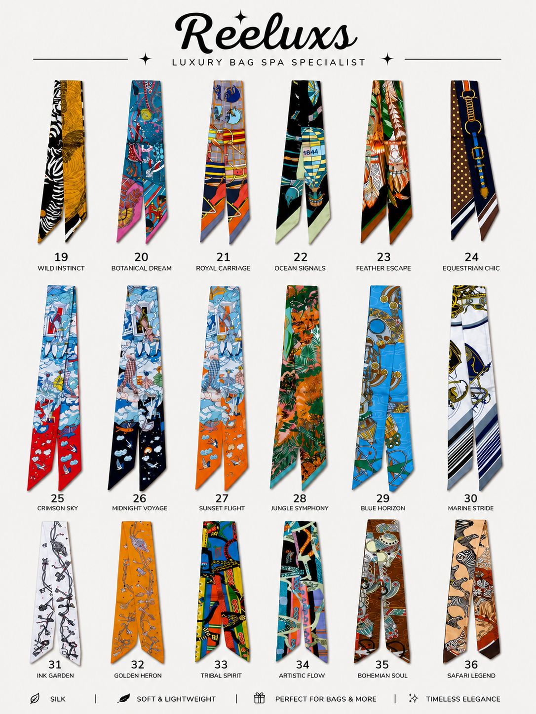 REELUXS Silk Twilly – Versatile Elegance in Every Thread 7 REELUXS Silk Twilly – Versatile Elegance in Every Thread - Image 7