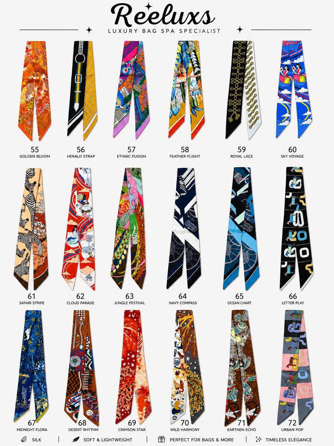 REELUXS Silk Twilly – Versatile Elegance in Every Thread 9 REELUXS Silk Twilly – Versatile Elegance in Every Thread - Image 9