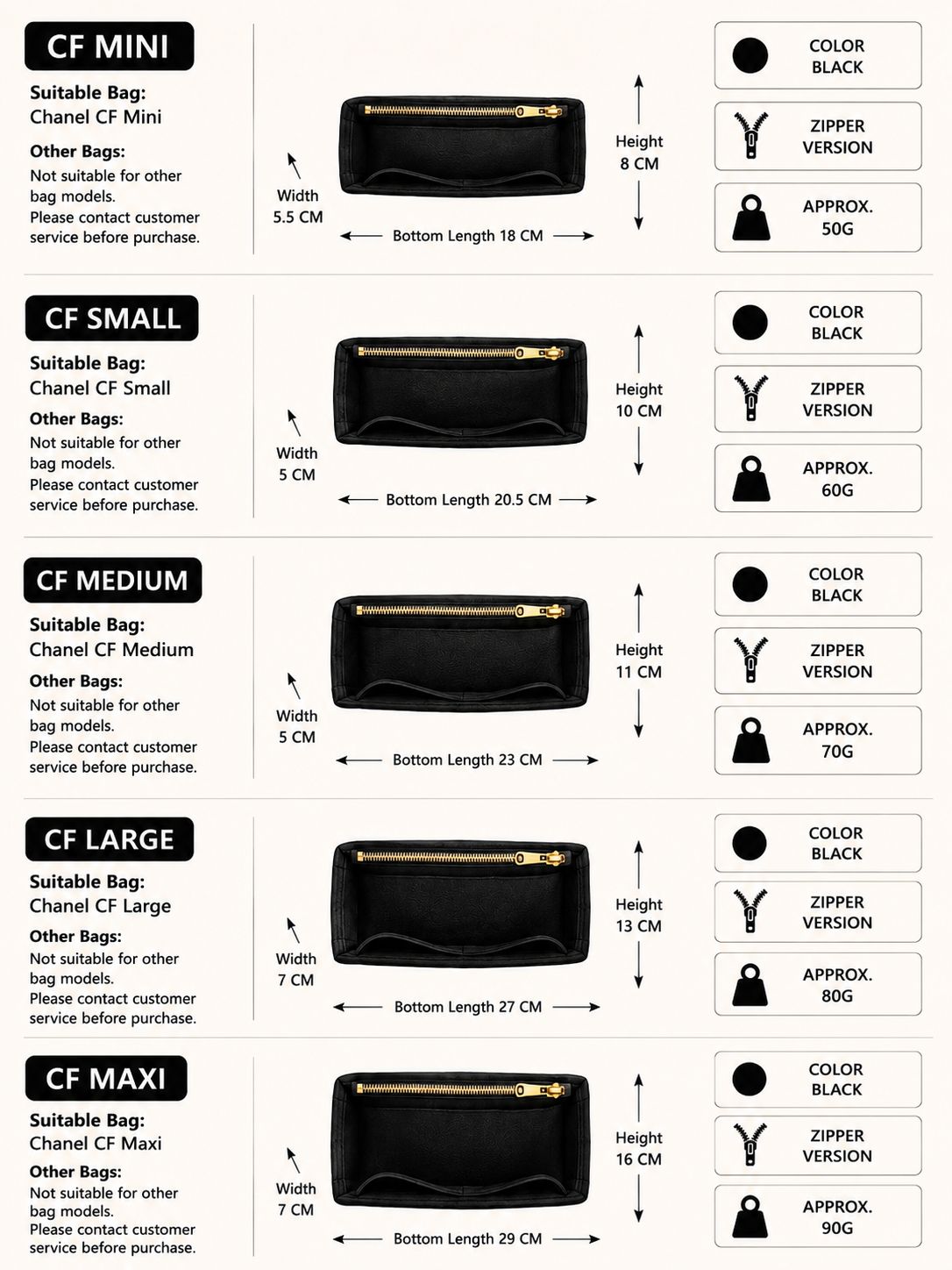 REELUXS Velvet Organizer - Chanel Classic Flap 4 REELUXS Velvet Organizer - Chanel Classic Flap - Image 4