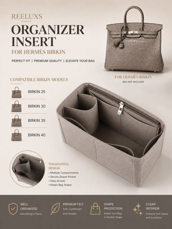REELUXS Organizer - Hermès Birkin Size Guide
