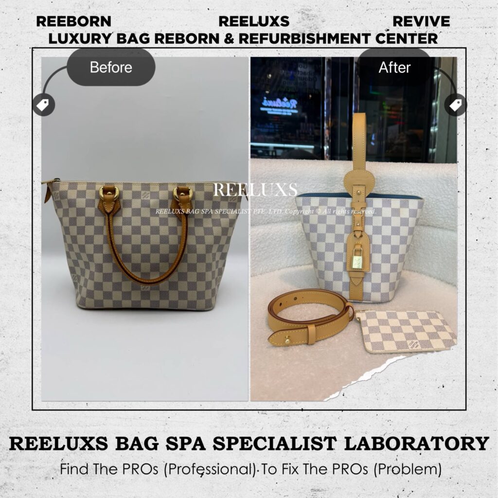 Damier Azur Saleya PM Handbag Design Customisation to Louis Vuitton All In… — frame 1