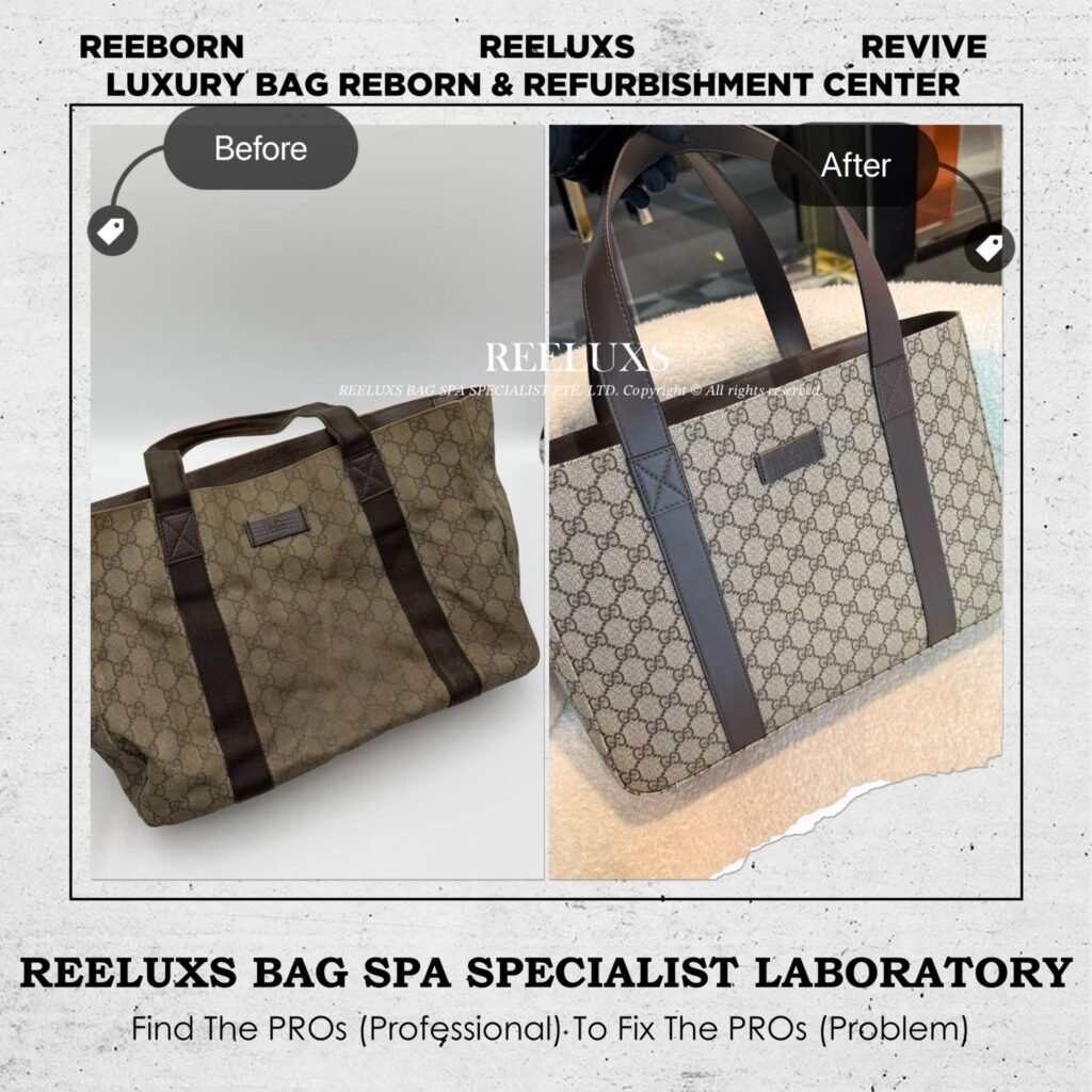 GG Supreme Tote Bag Canvas Peel Off Damage Oxidation Refurbishmen — frame 3
