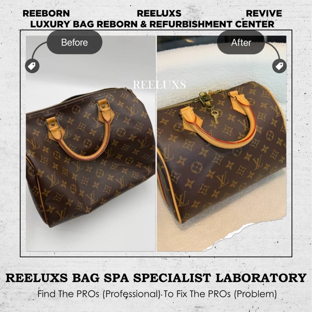 Speedy 30 Monogram Canvas Vachetta Leather Broken Damaged Vachetta Leather Refurbishment Down… — frame 1