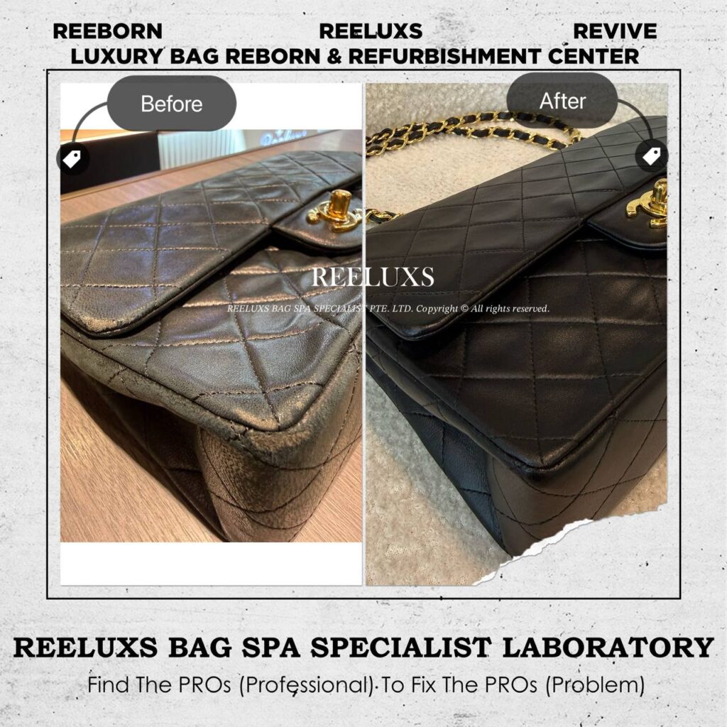 Classic Flap Bag Color Faded Corner Peel Off Leather Scratches Color Restoration… — frame 1