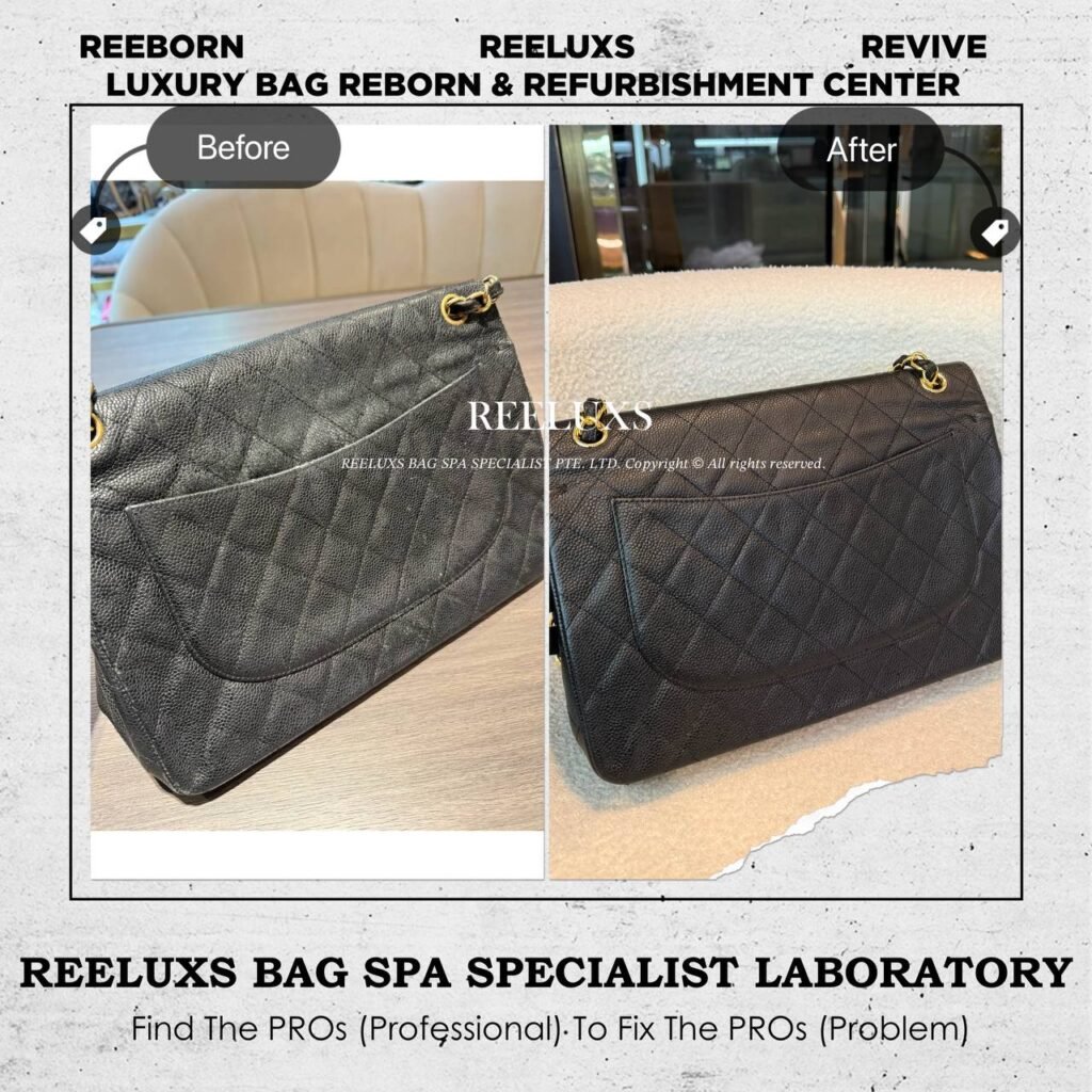 Channel Classic Flap Cavier Leather Pocket Oxidation Run out of shape Leather… — frame 2