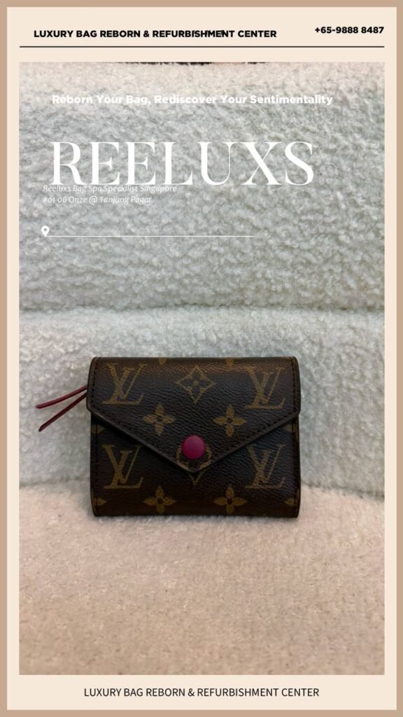 Monogram Victorine Wallet Button Inner Lining Oil Edge Oxidation — frame 2