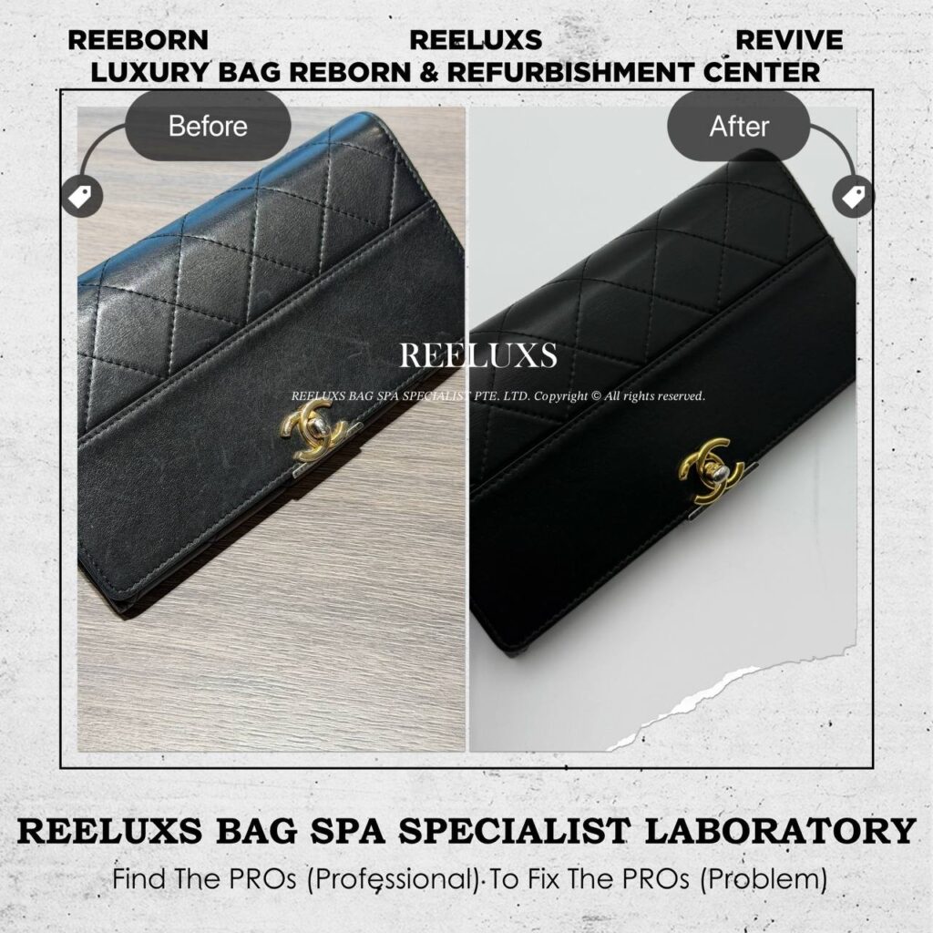 CC Lock Wallet Color Fading Leather Scratches & Hardware Tarnish Gold Plating… — frame 1