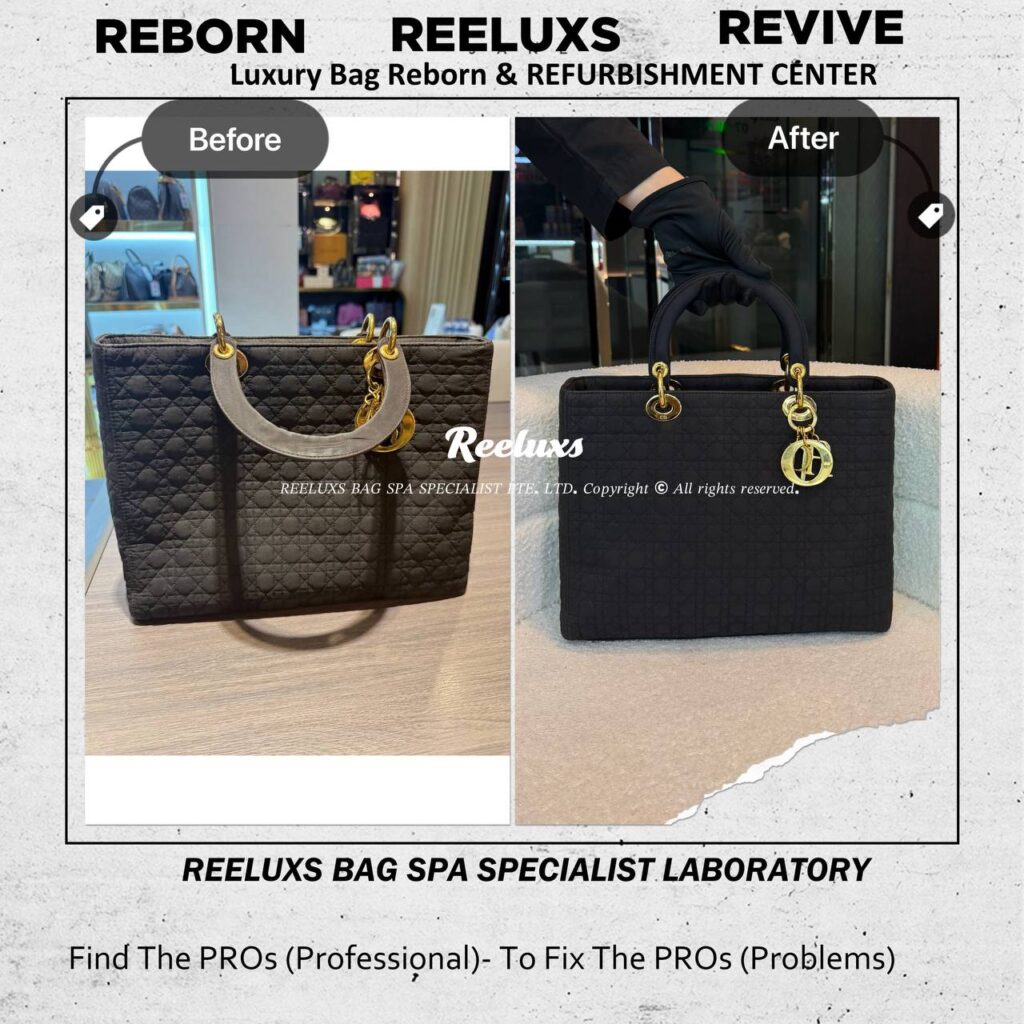 Christian Dior Cannage-Quilted Nylon Bag Handle Oxidation Run out of Shape Handle… — frame 1